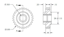 Load image into Gallery viewer, Sheldon L-1666F Metal Lathe Idler Gear - 30 Tooth - Fiber Gear Replacement - 9/16" Bore