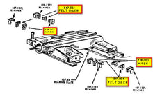 Load image into Gallery viewer, Atlas Craftsman 10" & 12" Metal Lathe Felt Wiper Retainer Way Saddle 10F-132R 10F-132L