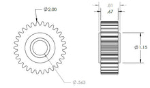 Load image into Gallery viewer, Sheldon Metal Lathe Idler Gear - 30 Tooth - 9/16" Bore