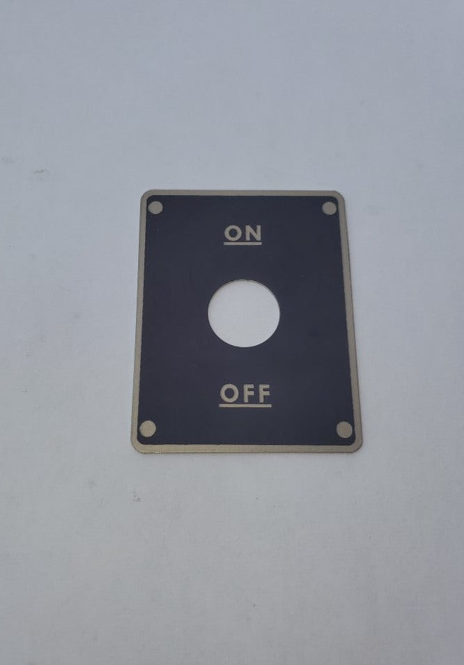 POWR-KRAFT 94TLC-2136 LATHE ON-OFF SWITCH PLATE – Farm Boy Sales