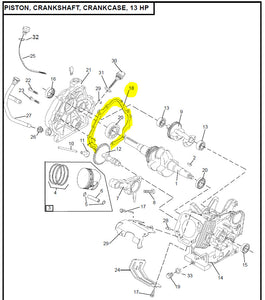 COLUMBIA PAR CAR 24496-98 CRANKCASE GASKET GOLF CART 13hp 1996-2000