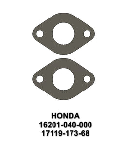 HONDA 16201-040-000 CARB GASKET 17119-173-68 (2 pcs) C65 C70 C/Ct 70 Z 50 ATC 70