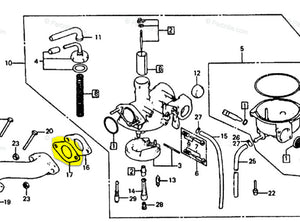 Honda 16212-943-000 Carburetor Insulator Gasket ATC110 ATC125 CT110 TRX125 Trail