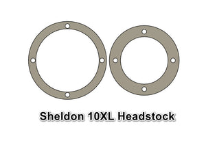 Sheldon L-1401 L-1402 - 10XL Metal Lathe Headstock Bearing Cap Gasket Set