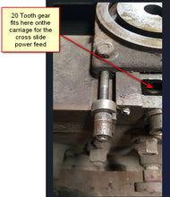 Load image into Gallery viewer, Share 14&quot; Conehead Tie-Bar Hendey Metal Lathe Compound Screw Feed Gear 20 Teeth
