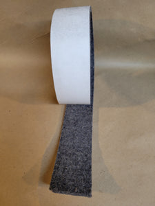 Felt Strip, F3, 3/16 In Thick, 2" Wide X 120" Long - Adhesive Backed - NEW