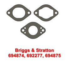 Load image into Gallery viewer, Briggs 694874, 692277, 694875 Intake Carburetor, Air Cleaner Gasket set -3pc Set