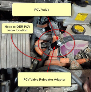 Prius PCV Valve Relocation Adapter for Gen 3 Prius (2009-2016) Hybrid 1.8L