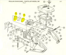 Load image into Gallery viewer, POULAN 530001977 Carburetor Intake Mount Gasket Fits Poulan 361 Chainsaw
