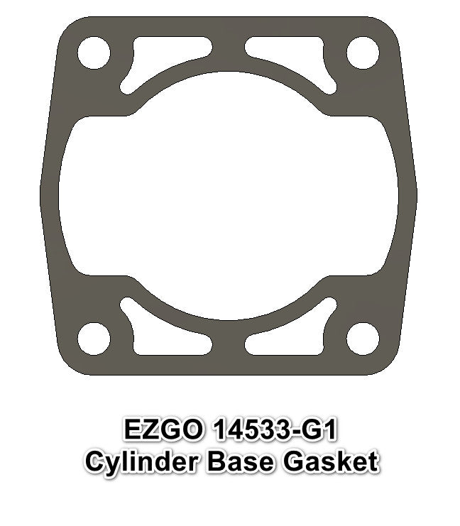 CYLINDER BASE GASKET FITS 14533-G1 EZGO 2-CYCLE GOLF CART 1976-1993 