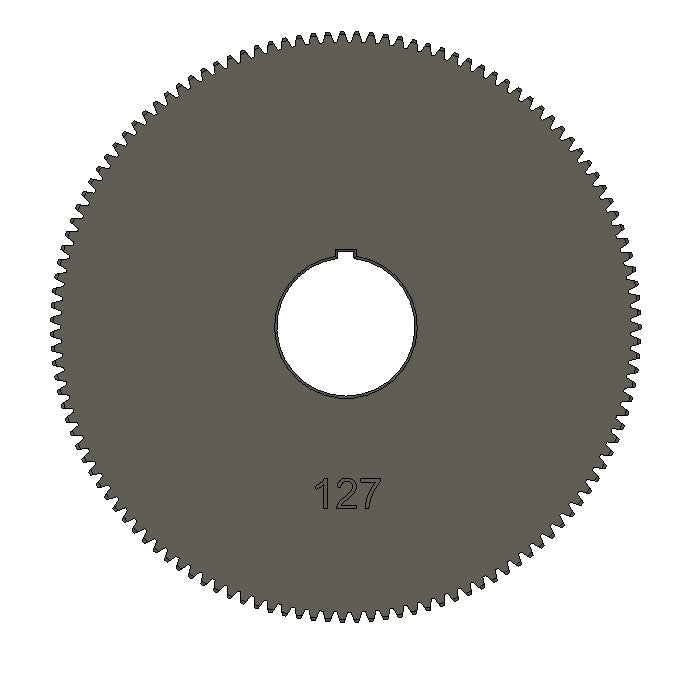 Jet Metal Lathe 127 Tooth Gear 45mm ID x  12mm Thick 1630PGH