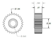Load image into Gallery viewer, Sheldon Metal Lathe Gear - 28 Tooth Raised Centers - 9/16&quot; Bore