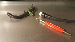Evap port adapter kit for smoke machine leak testers. Smoke test nozzle adapter